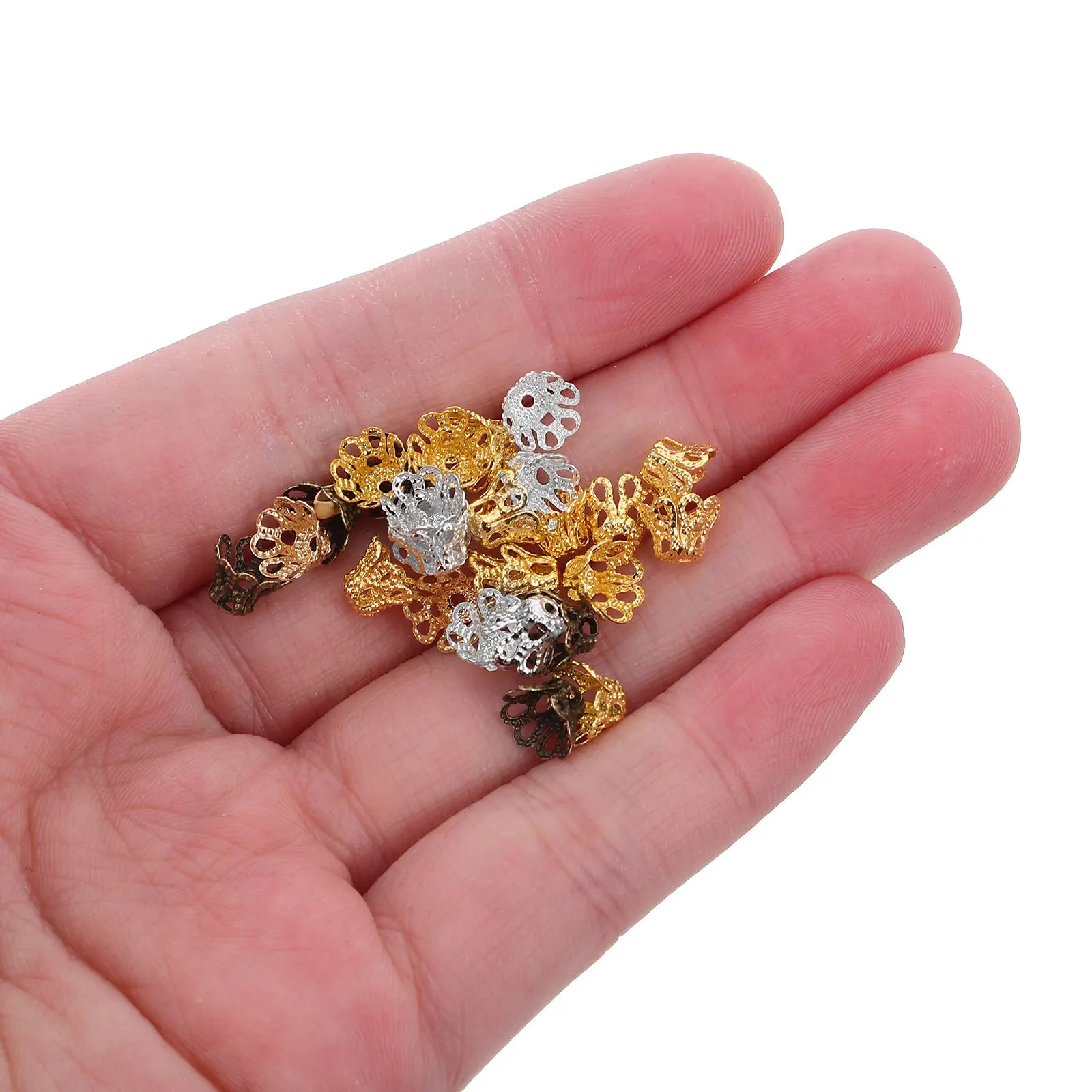 

500pcs Flower Bead Caps 5X6Mm Metal Spacer Caps For Jewelry Making Craft Supplies Bracelet Necklace Diy Findings