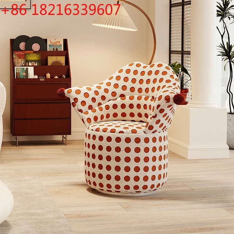 Designer Simple Creative Leisure Chair Study Makeup Chair Rotating Dressing  Cartoon Sofa