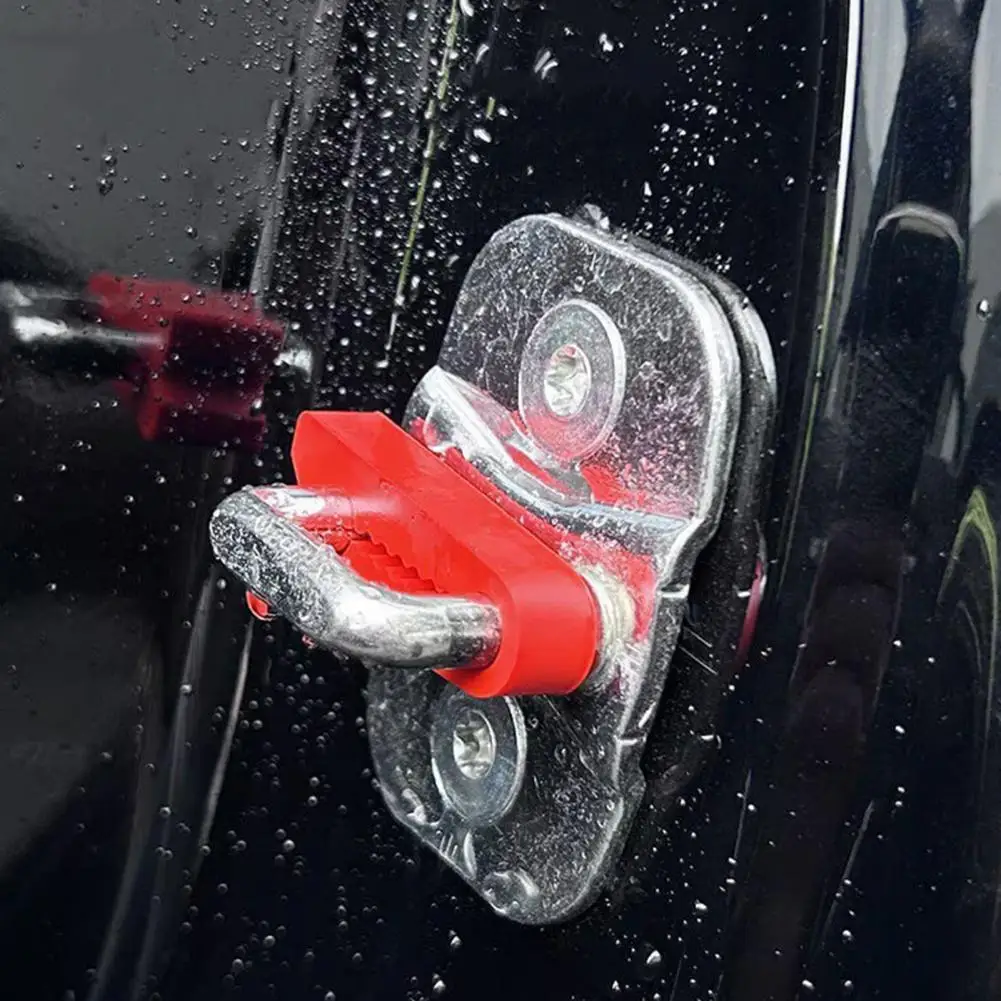 4Pcs Car Door Cushion Pads Silicone Anti-Rattle Shock Absorber for Car Reduces Noise Vibration Clips On Car Door Impact Stopper