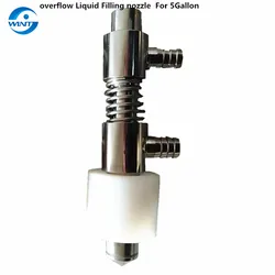 Free Shipping Overflow Liquid Filling Nozzle of Filling Machine nFor 5 Gallon Connection Joint size is 25mm  and 25mm