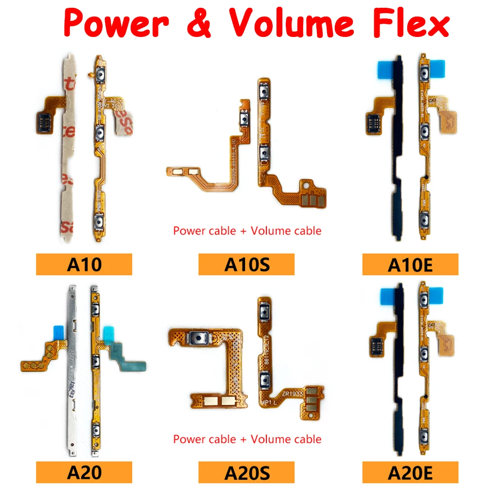 Switch Power Volume Button Flex Cable For Samsung A10S A20S A02S A10 A10E A20E A21S A30S A50S A70 A70S A90 5G A20 A30 A50