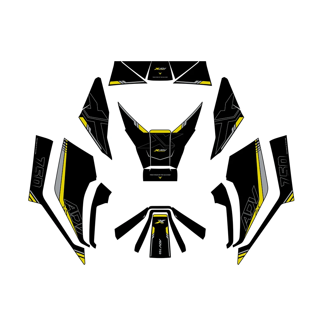 Para honda x adv750 2025 proteção do tanque de combustível adesivos kits de acessórios da motocicleta almofada combustível gás decoração reequipamento decalques