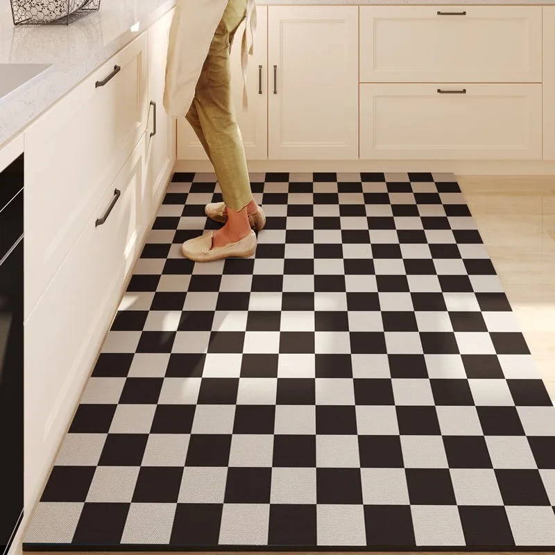 

Large Size Kitchen Carpet Pvc Leather Waterproof Floor Mat Anti-slip Oil Proof Foot Mats Home Decoration Rug Alfombra De Cocina