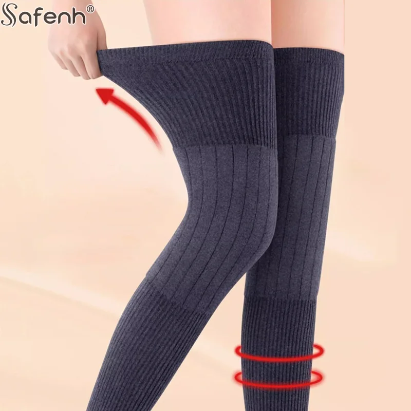 1 paio di ginocchiere in cashmere di pelliccia di coniglio nero, grigio inverno anziani gamba fredda artriti ginocchiera termica tenere al caldo protezione del ginocchio spessa