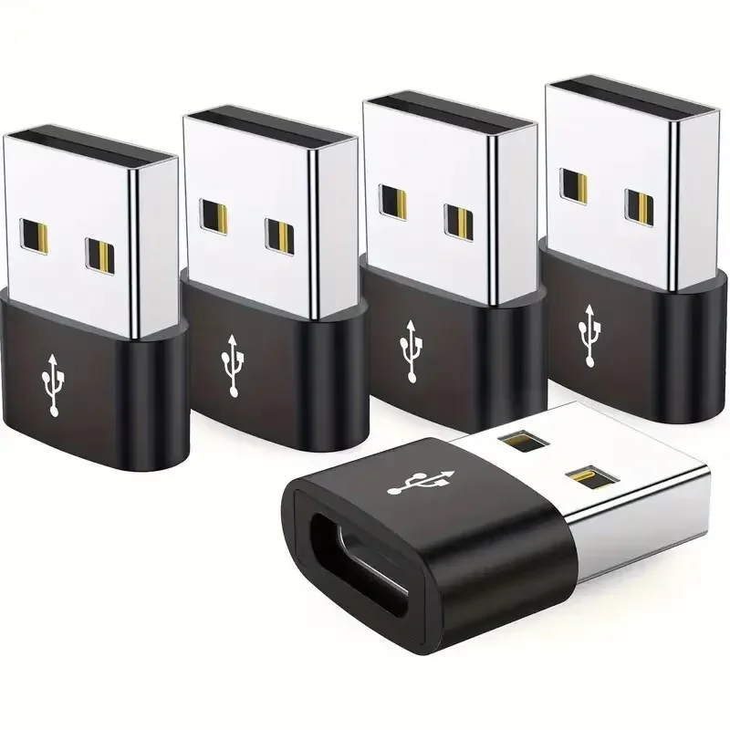 

5PCS OTG USB to USB C Adapters Durable Metallic Build Universal Compatibility Including iPhone iPad Samsung S23 IWatch AirPods