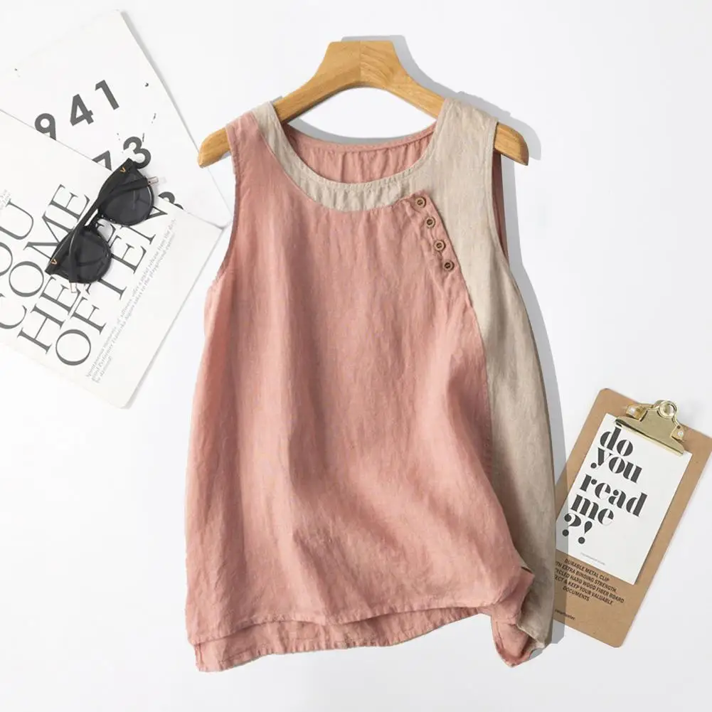 

2026 женская летняя майка с круглым вырезом без рукавов, тонкие брюки в тон, повседневная винтажная женская футболка больших размеров, женская одежда