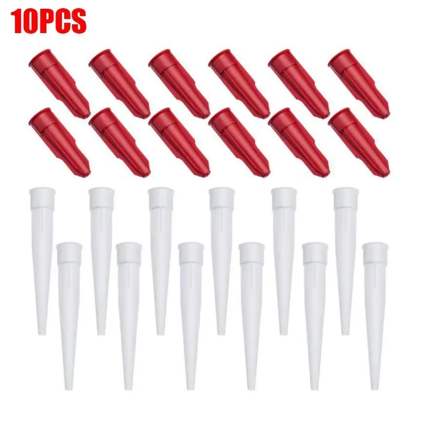 10PCS Caulking Nozzle Pack Silicone Tube Nozzle Lastic Glass Glue Nozzles Sealant Silicone Caulking Tips Construction Tool Parts