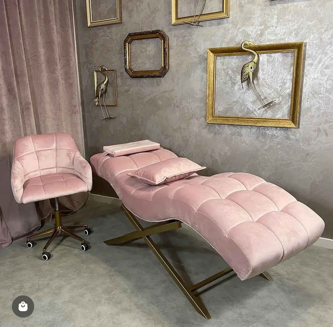 Customized Curved Eyelash Extension Bed Salon Furniture Spa Eyebrow Beauty Salon Chair Eyelash Extension Bed