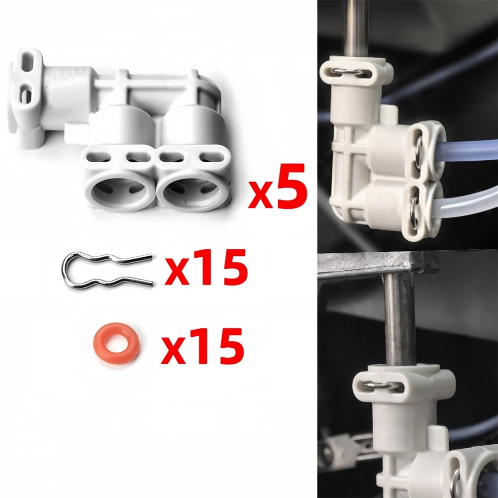 35 قطعة/المجموعة ماكينة القهوة موصل لجميع أجزاء ماكينة القهوة استبدال اتصال البخار ثلاثي الاتجاه مع الختم O-حلقة #6