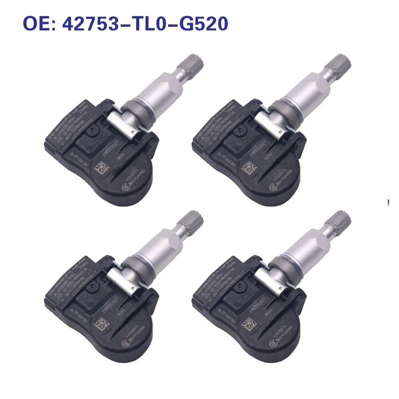 

4PCS TPMS Sensor 42753-TL0-G520 Tire Pressure Sensor For Honda Accord Crosstour Jazz Qoros 3