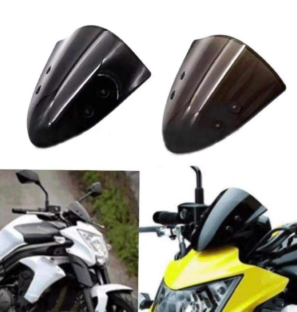 

For Kawasaki ER6N 2012 2013 2014 Motorcycle Windscreen Windshield ER-6N ABS Plastic Flyscreen Wind Deflectors Black/Brown