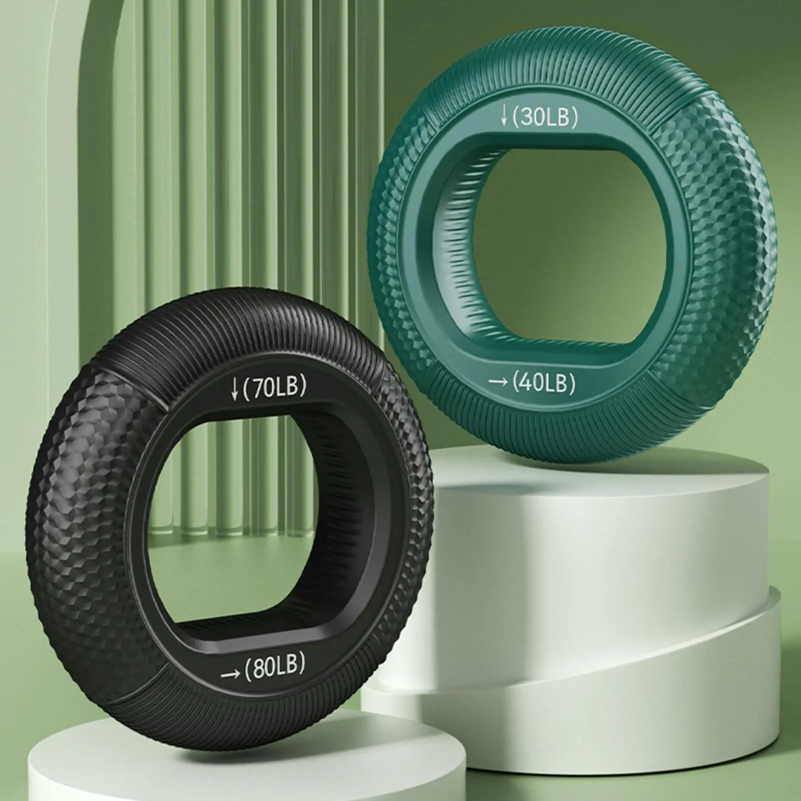 

Grip Strengthening Ring Double-Force Finger Exerciser Silicone Rings Portable Home Gym Strength Trainer Exercising Equipment