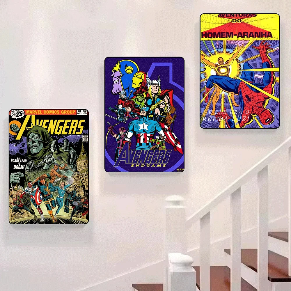 Avengers Doctor Doom Vintage Comic Cover Leinwand Wandkunstdruck Poster Ungerahmtes Leinwandgemälde Wohnzimmer Schlafzimmer Wanddekoration – Detail 5