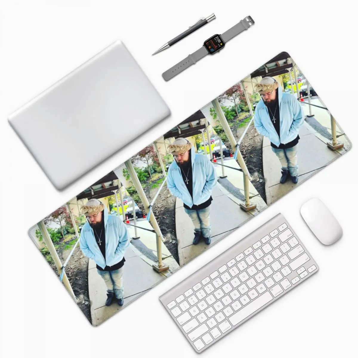 Joeyy Singer Vocalist Music Rapper Large Mouse Pad Computer Keyboard Mouse Mat Gaming PC Laptop Desk Mat Table Mats