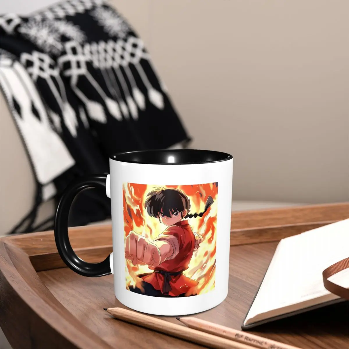 Ranma 1/2 Saotome Pig Girls Mug Funny Ceramic Coffee Cups Tea Mugs Milk Cup Drinkware Gift for Friends