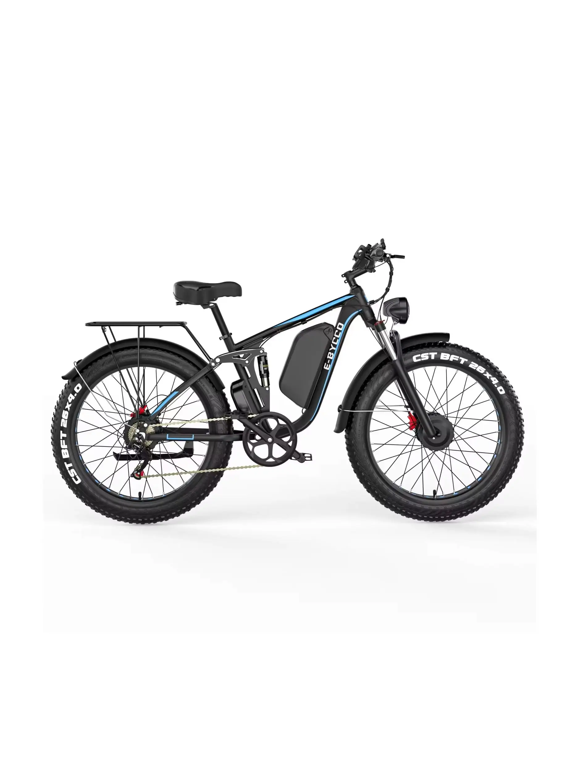 AliExpress Ebycco E-BYCCO EB7 PRO adult E-bike, 1000W*2 motor E-Mountain bike,52V23Ah battery,  26-inch Fat Tire city ebike，Electric Bike