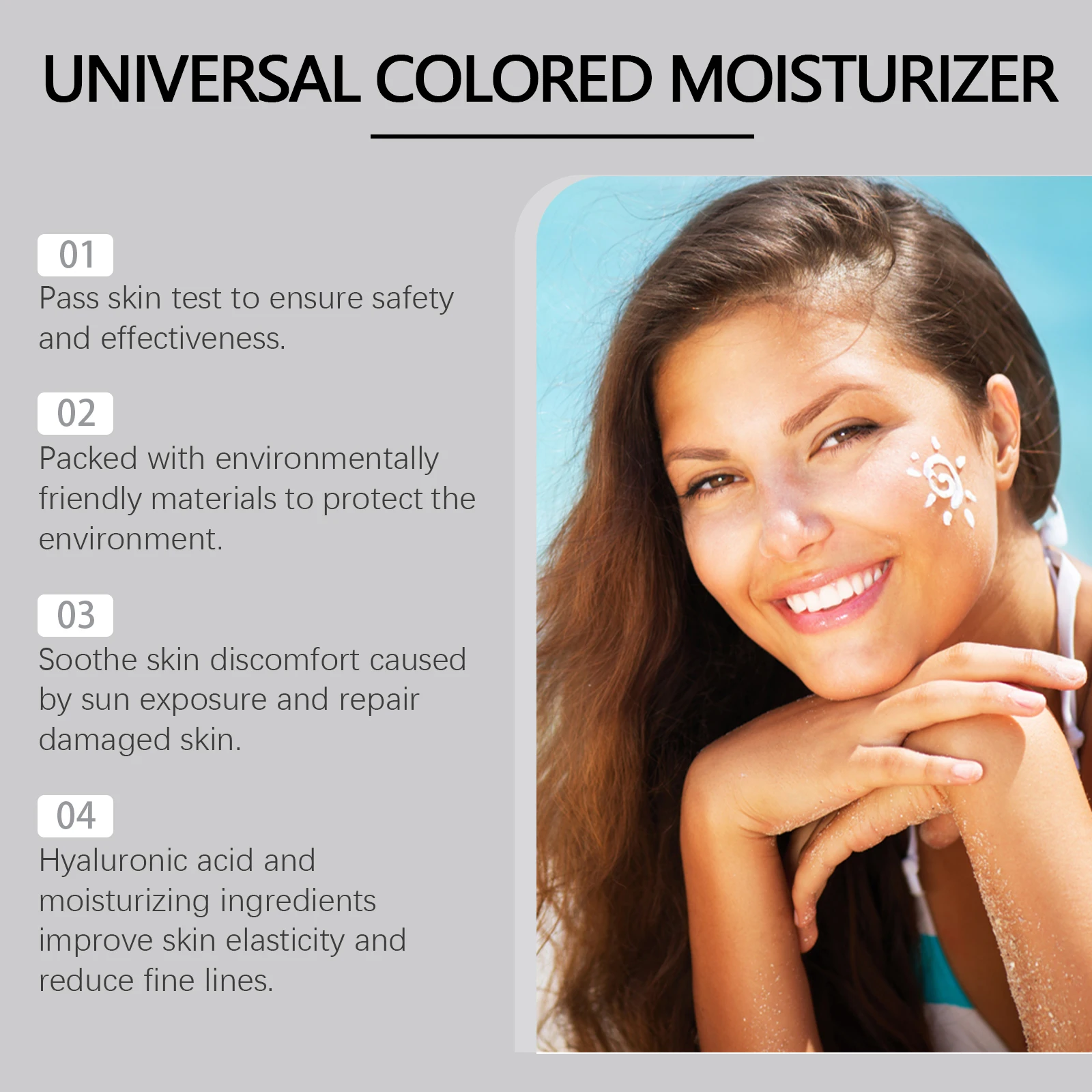 كريم ترطيب واقي من الشمس 50 مل من OUHOE UVA UVB حماية مزدوجة مغذي عميق يمنع حروق الشمس بشكل فعال يمتص بسرعة #2