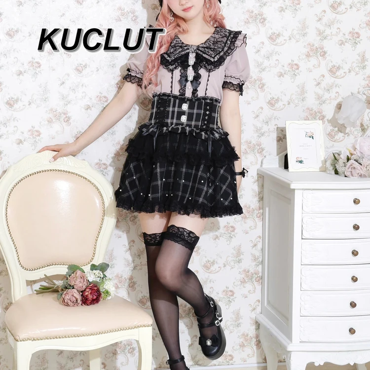 

Japan's Original New Sweet and Cute Bow Lace Short-sleeved Shirt Fashion Blusas Femininas Elegantes Women's Tops Summer