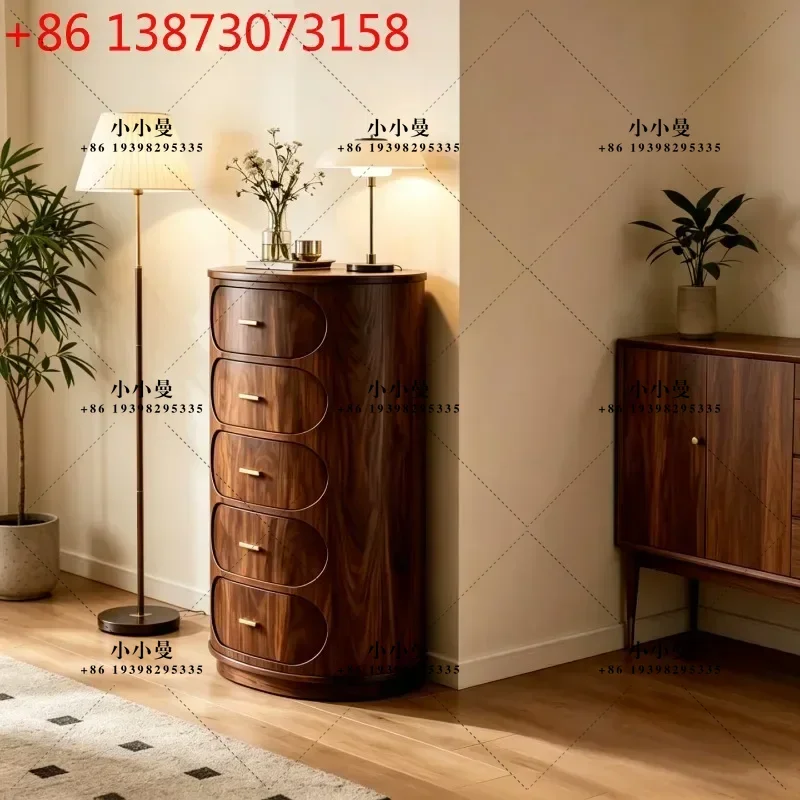 New Chinese ebony solid wood living room home modern simple locker