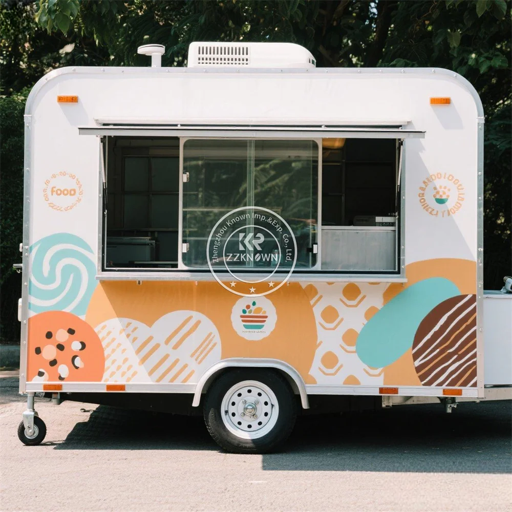 

USA Approved Food Trailer Custom Size Food Truck with Full Kitchen Street Catering Trailer Hot Dog Cart