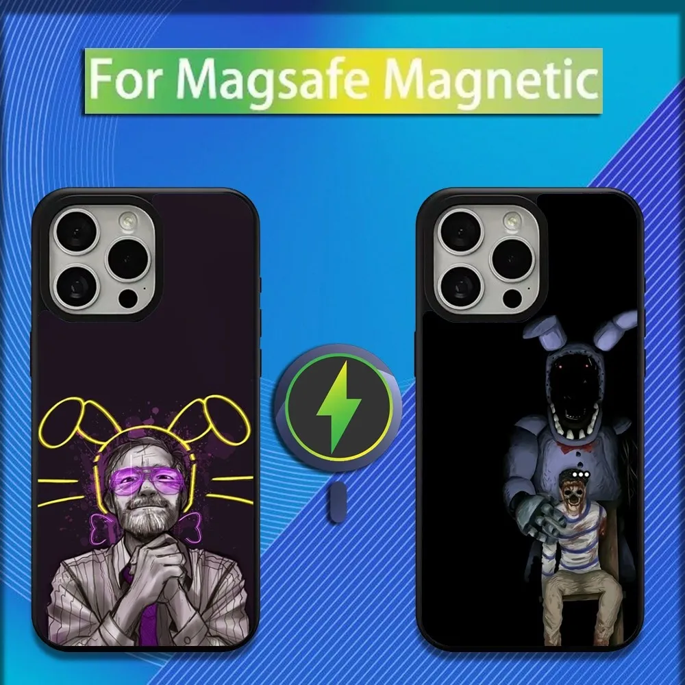 Five-Nights-At-Freddys F-Fnaf Phone Case For iPhone 16,15,14,13,12,11,Plus,Pro,Max,Mini Magsafe Magnetic Wireless Charging