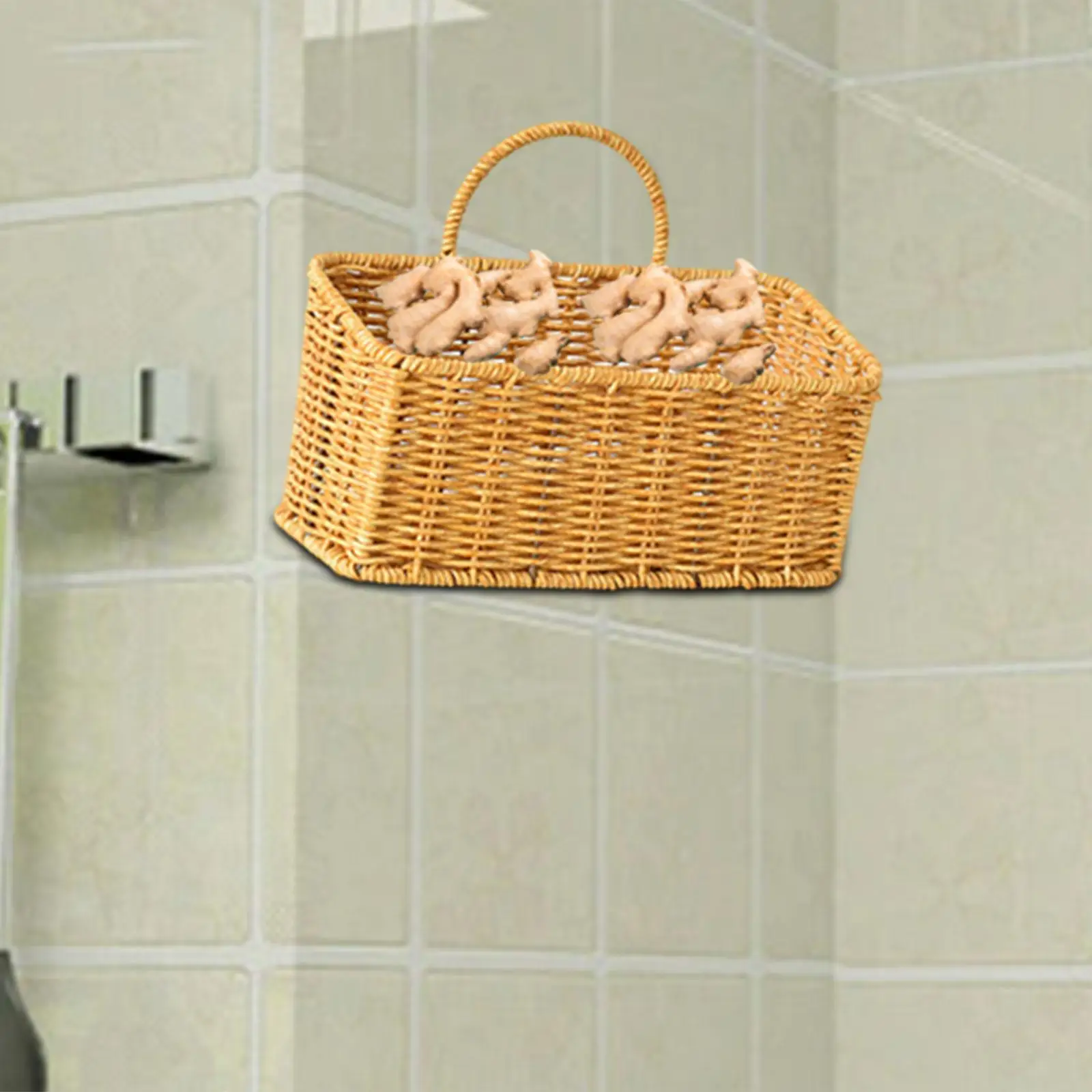 

Woven Hanging Basket Ginger Garlic Storage Holder Hanging Storage Basket for Closet