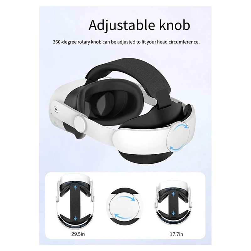 N11R- For Meta Quest 3 Elite Headband Comfortable Breathable Decompression Soft Simple Adjustable Elite Headband