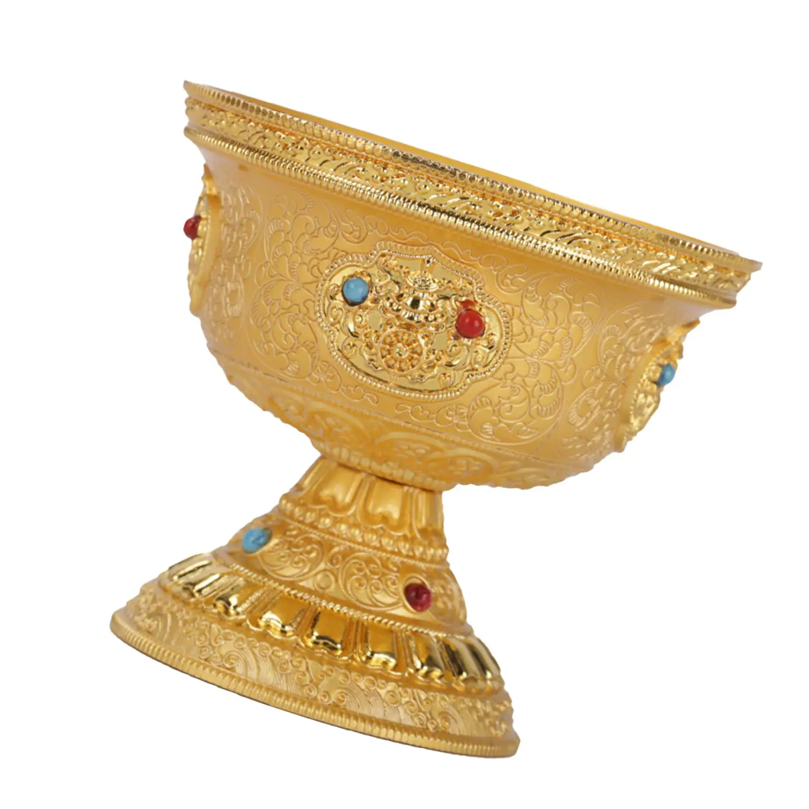 Worship Cup Blessing Meditation Yoga Housewarming Feng Shui Ornament Tibetan Buddhist Water Offering Bowl Brass Bowl Decorative