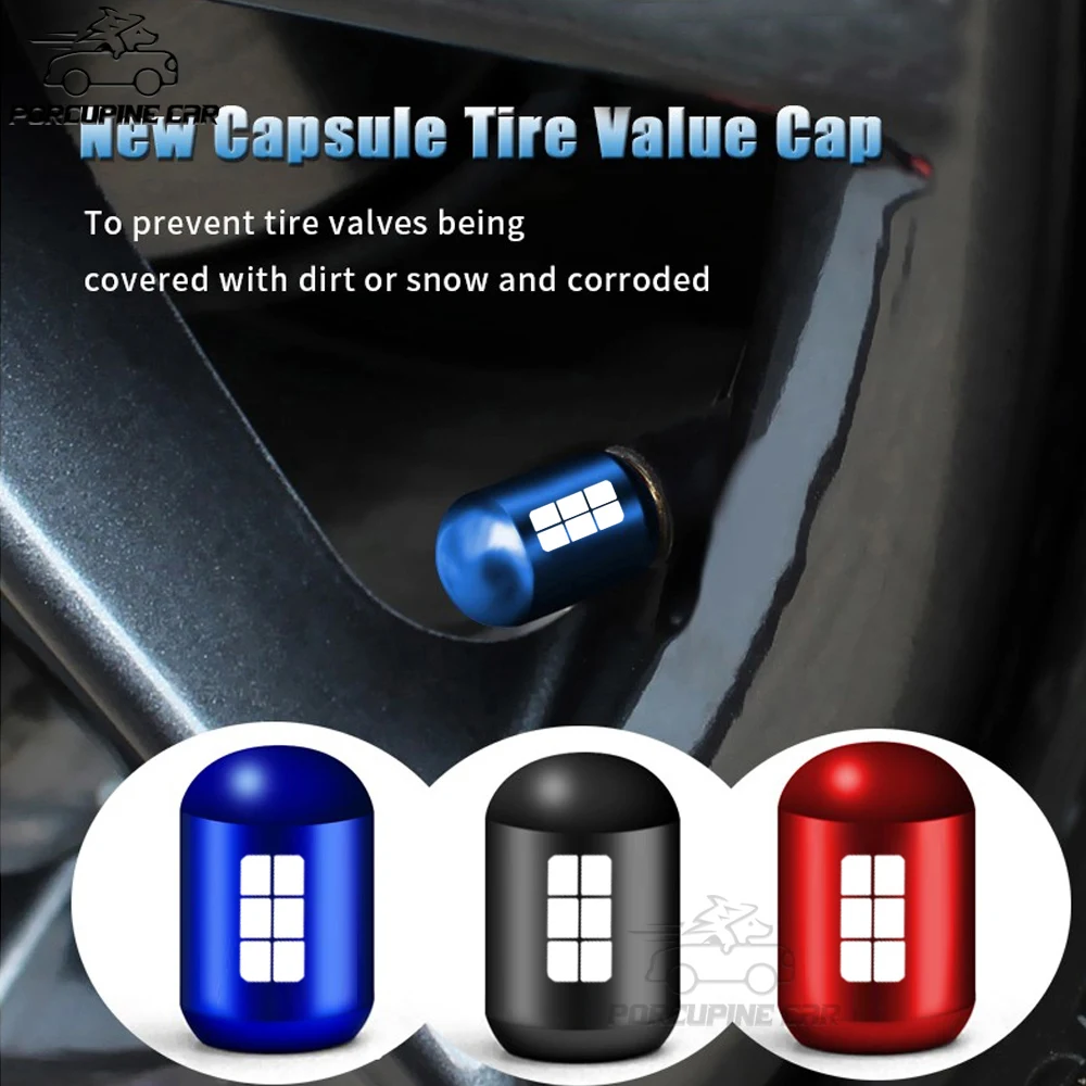 4pc Car Wheel Tire Air Valve Caps Stem Cover For Geely Galaxy EX5 E5 EX2 L6 L7 EMI Proton E.MAS 7 5 E8 Geometry C Coolray Gx3