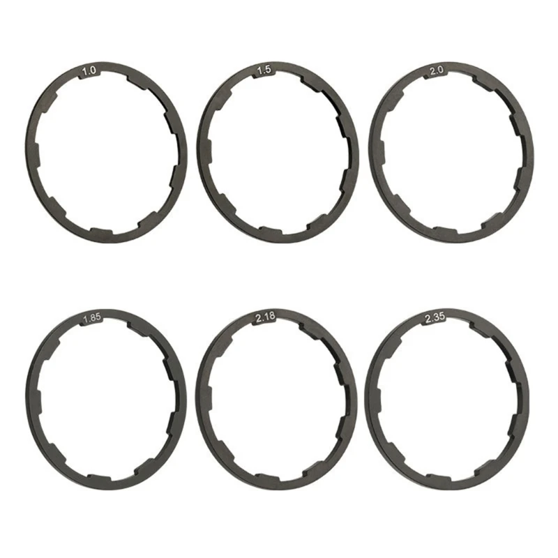 6Pcs Bicycles Bottom Bracket Gaskets Aluminiums Alloys Flywheels Hub Spacers