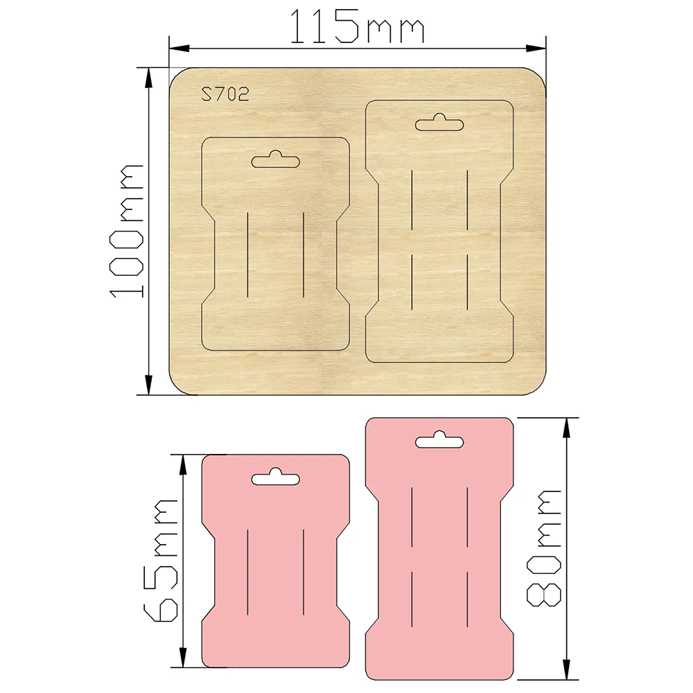 New hairpin card Cutting Dies Wooden Die Suitable for Common Die Cutting Machines on the Market