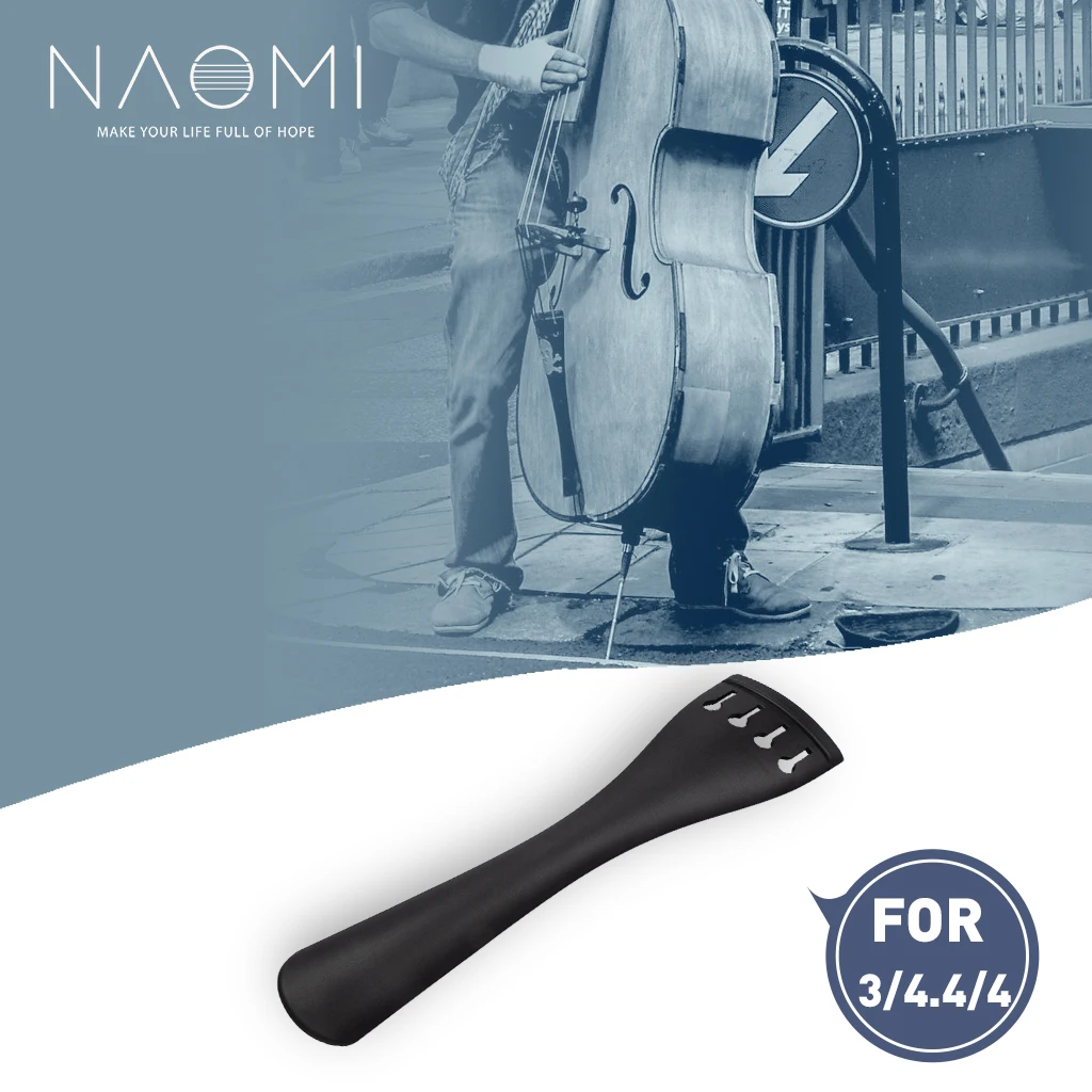 NAOMI 1PC Upright Double Bass Tailpiece Composite Material Bass Parts Top Grade For 3/4 4/4 Bass Violin Use