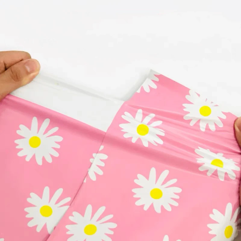 50PCS Envelope Thicken Poly Clothing Mailing Bags Fruit Flower Printing Courier Storage Bag Waterproof Plastic Express Pouch