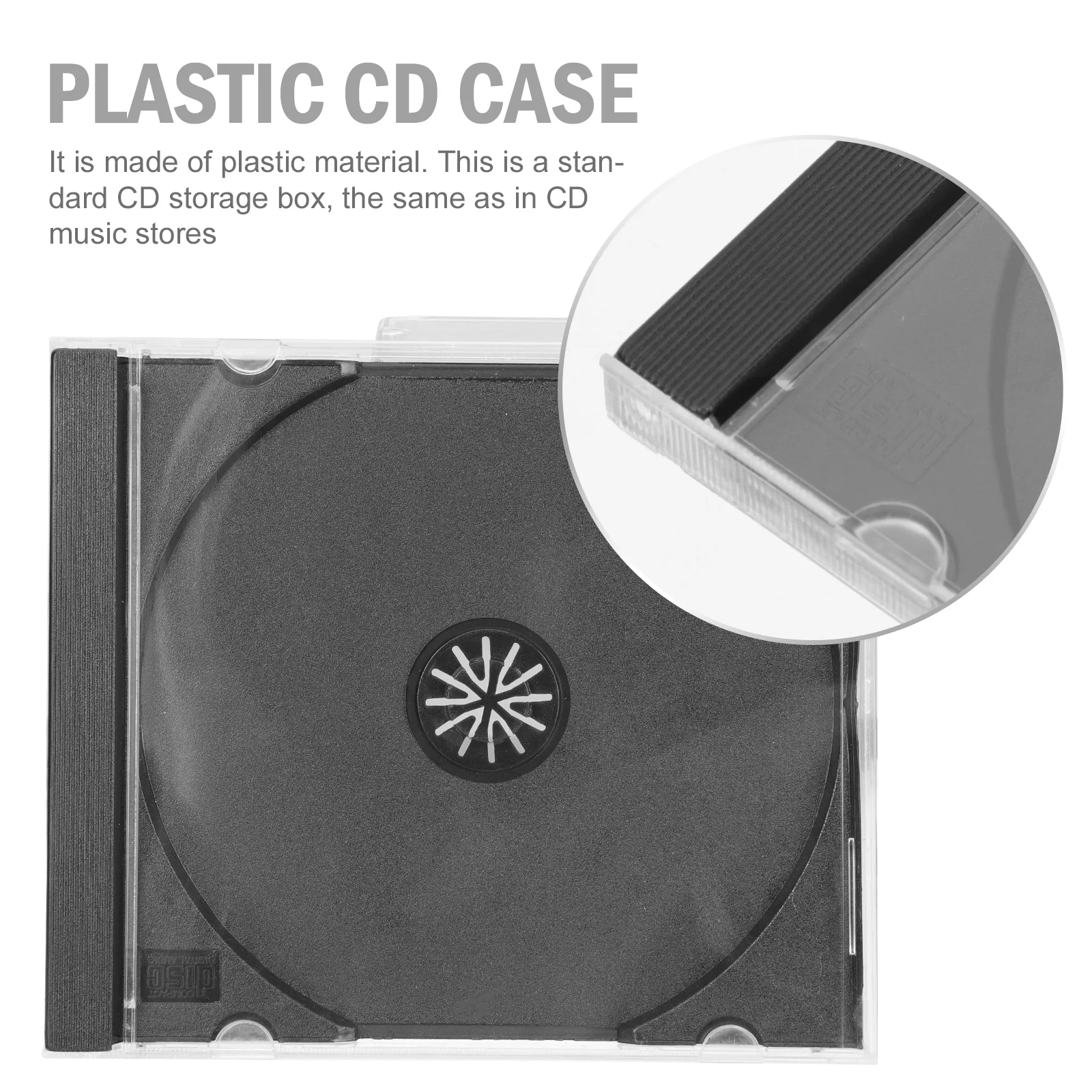 6 Pcs CD Disc Case Protective Blank Cds Ultra Thin Plastic Storage DVD Container