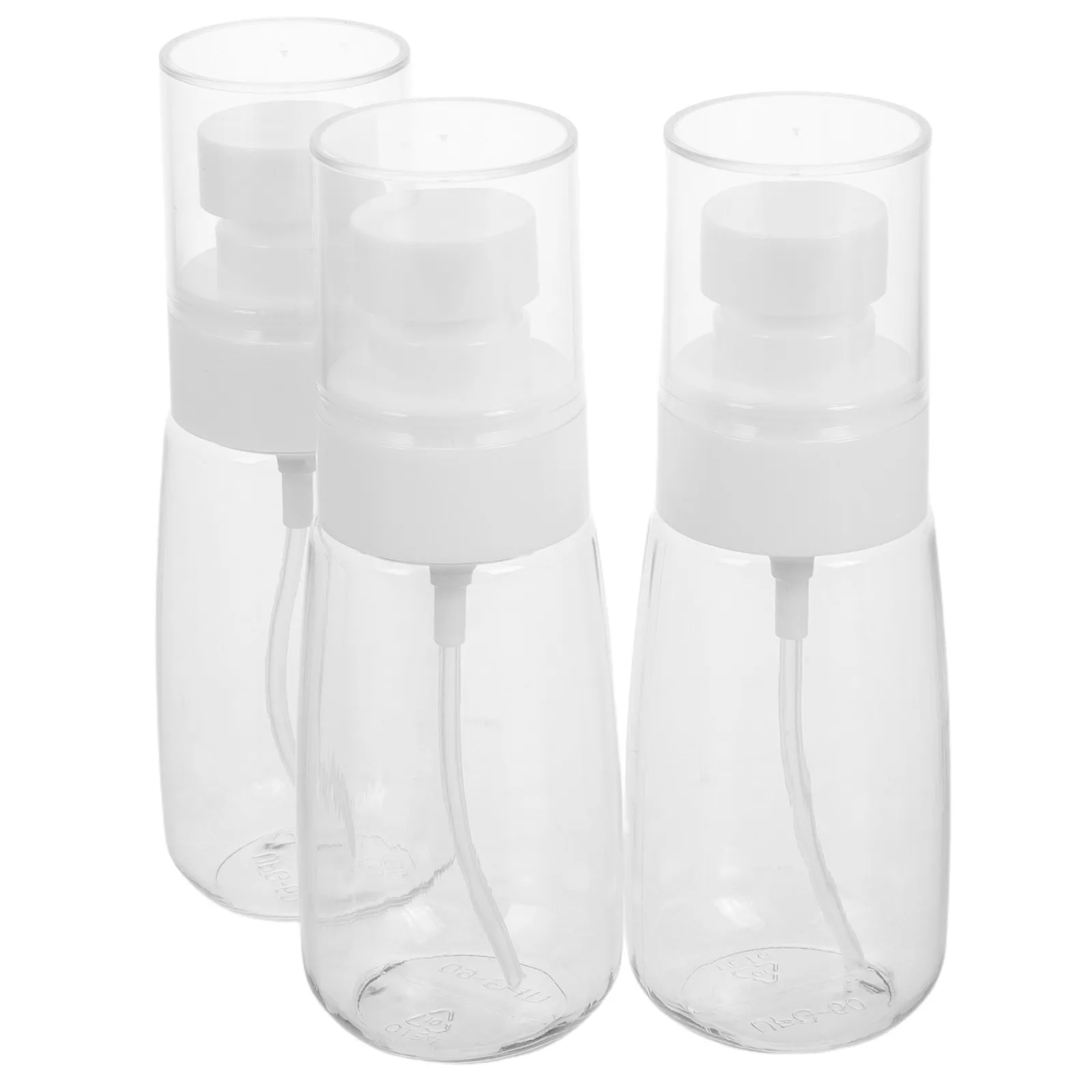 3Pcs Lightweight Refillable Spray Bottle Continuous Mist for Travel Skin Care Toner Alcohol Perfume Face Hair Beauty Liquid