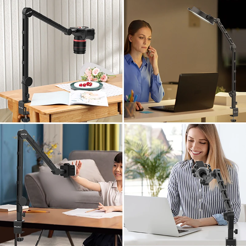 U​lanzi VIJIM LS25 Multifunction Desk Setup Stand Microphone Desktop Stand for Microphone Smartphone Camera Live-streaming