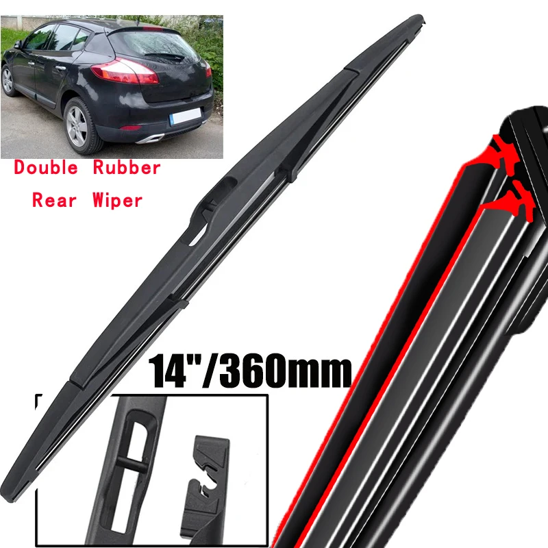 

Car Wiper 14" Rear Wiper Blade For Renault Megane 3 Hatchback 2008 - 2016 Windshield Windscreen Clean Tailgate Window