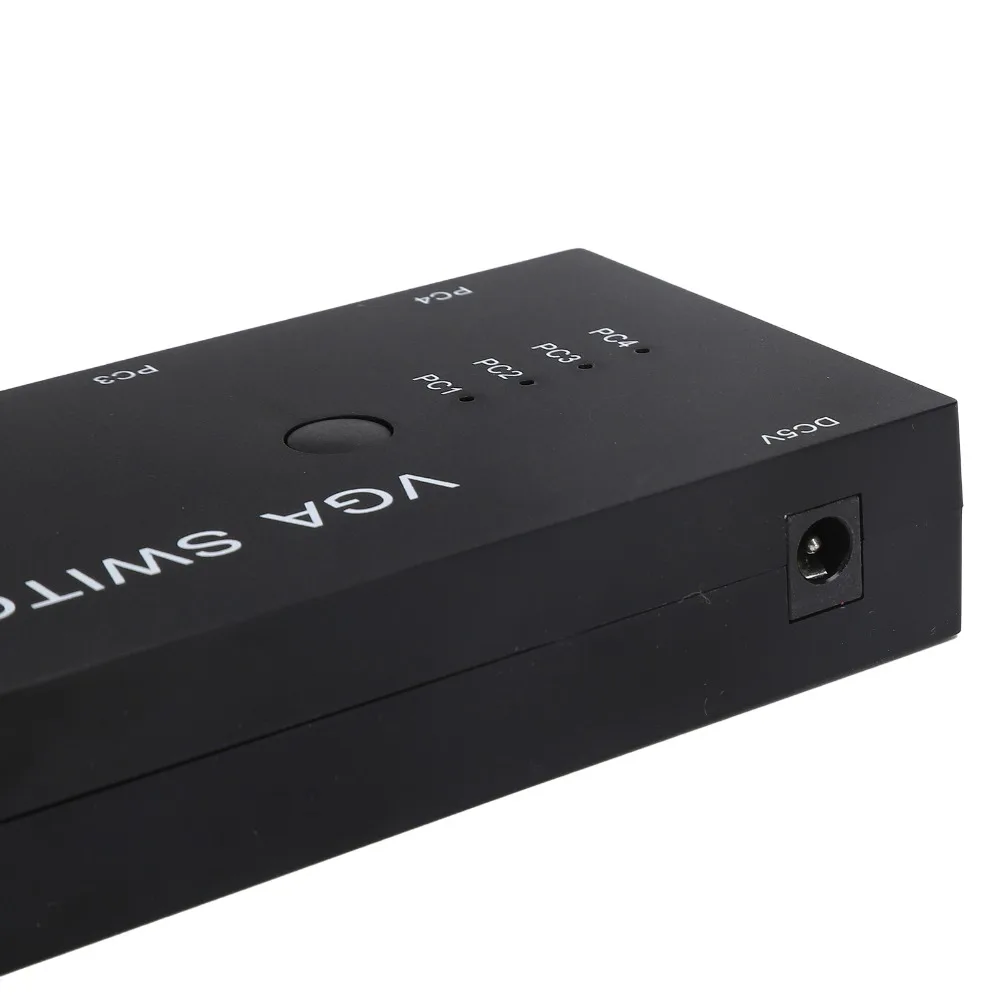 Easy To Use 4 in 1 Out VGA Switcher 1920@1080P Plug and Play Video Converter VGA Switch Box for VGA/XVGA/SVGA/UXGA TV Monitor