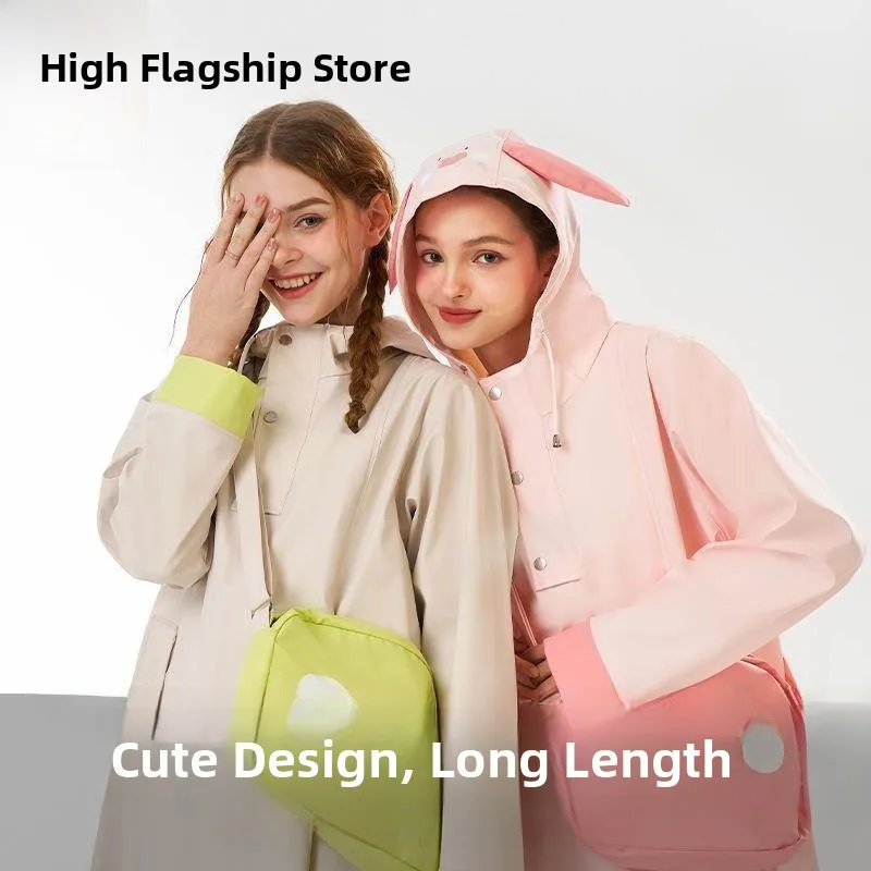 

Длинный женский дождевик Tengya High Brand: модный, дышащий, для активного отдыха, водонепроницаемый, на все тело