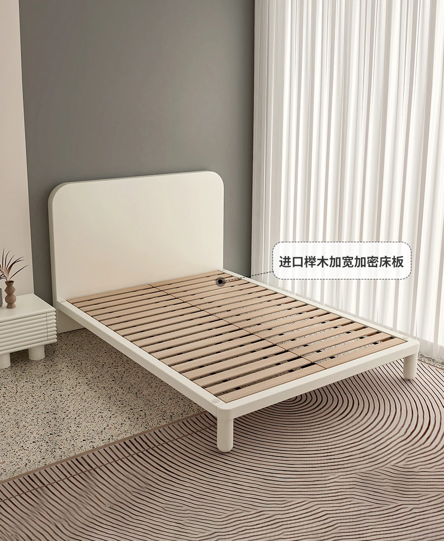 Nordic solid wood bed, 1.8 bedroom double bed, modern and simple 1.5 meter beech single bed, children's bed