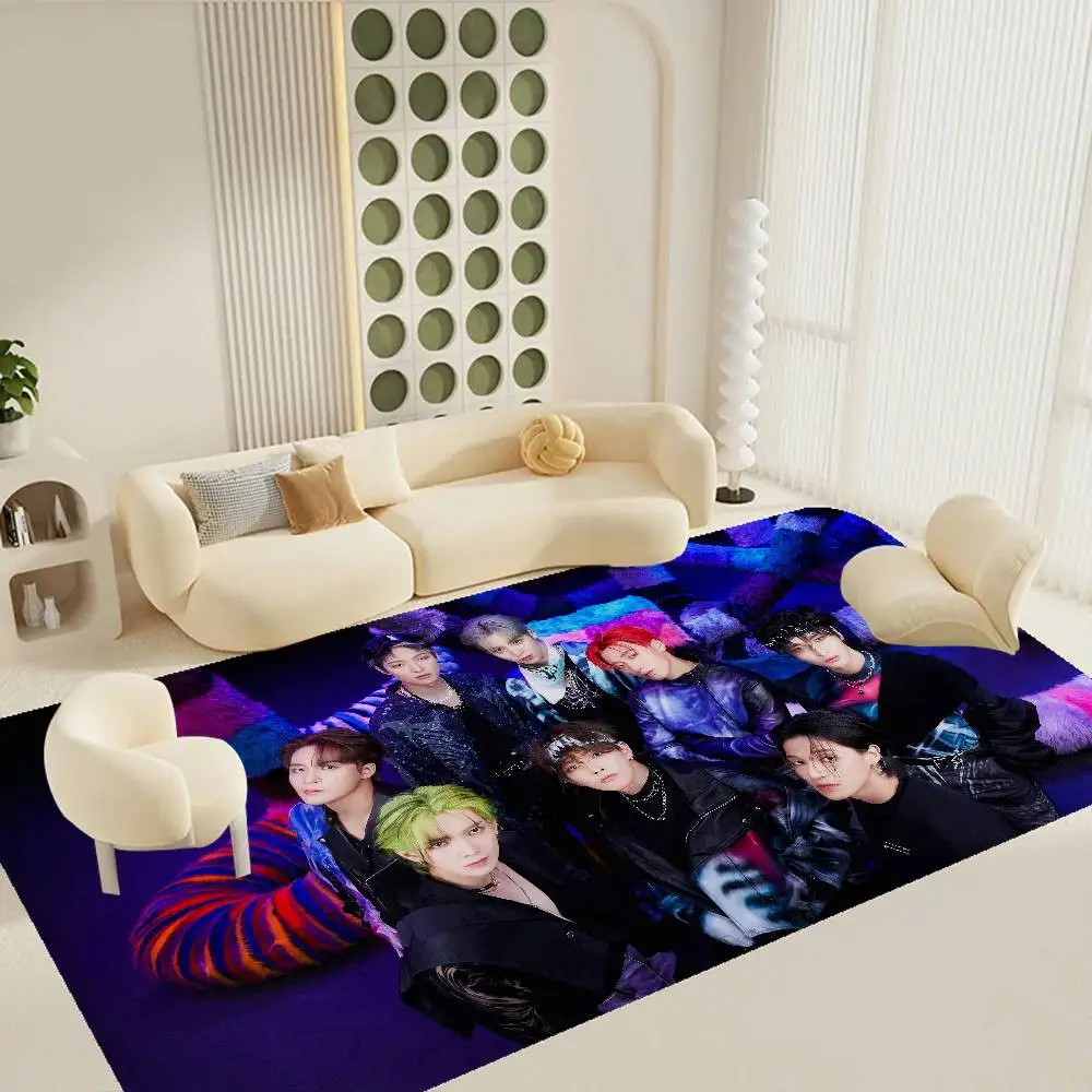 KPOP Hot A-ateez Floor Mat INS Style Soft Bedroom Floor House Laundry Room Mat Anti-skid Household Carpets