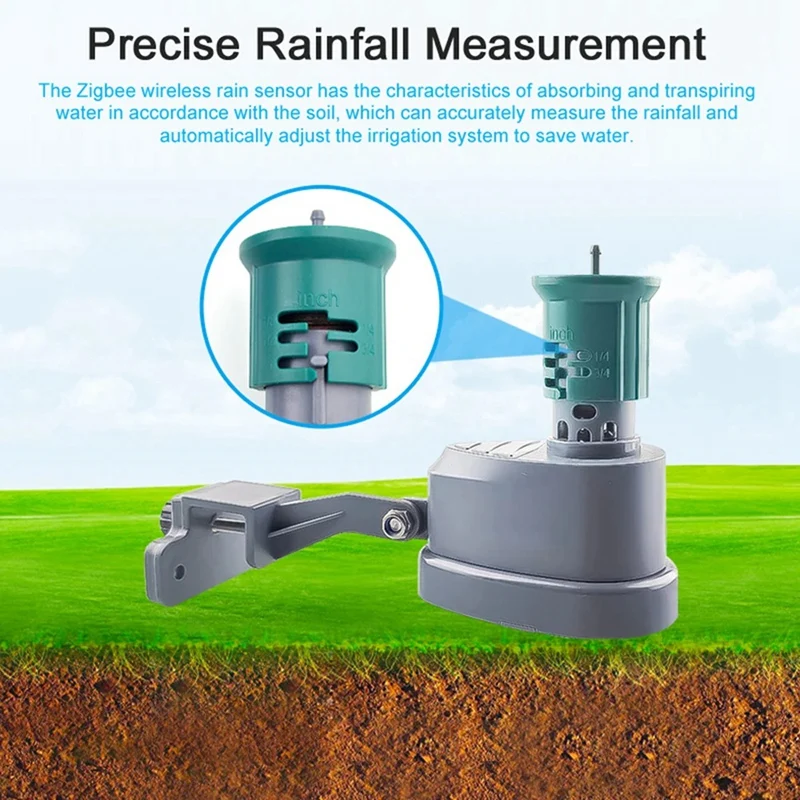 Imagem -04 - Zigbee Sensor de Chuva sem Fio Ligação Inteligente Controlador Remoto Configuração Ajustável Temporização Cíclica Dispositivo de Irrigação