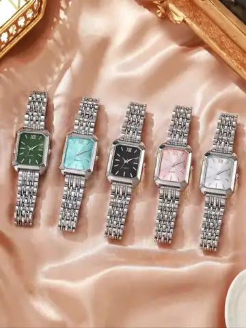 Fashion Rectangle Women Quartz Watch Luxury Analog Wristwatches Reloj Mujer Girls Clock Gift（Without Box）