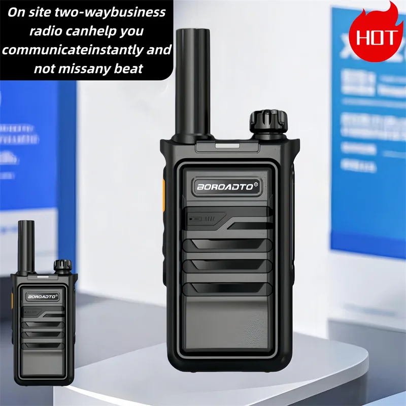 2PCS PMR446 Walkie Talkie 16CH USB Charging Two Way Radio VOX Type-C Rechargeable Long Range Transceiver for Hotel Restaurant