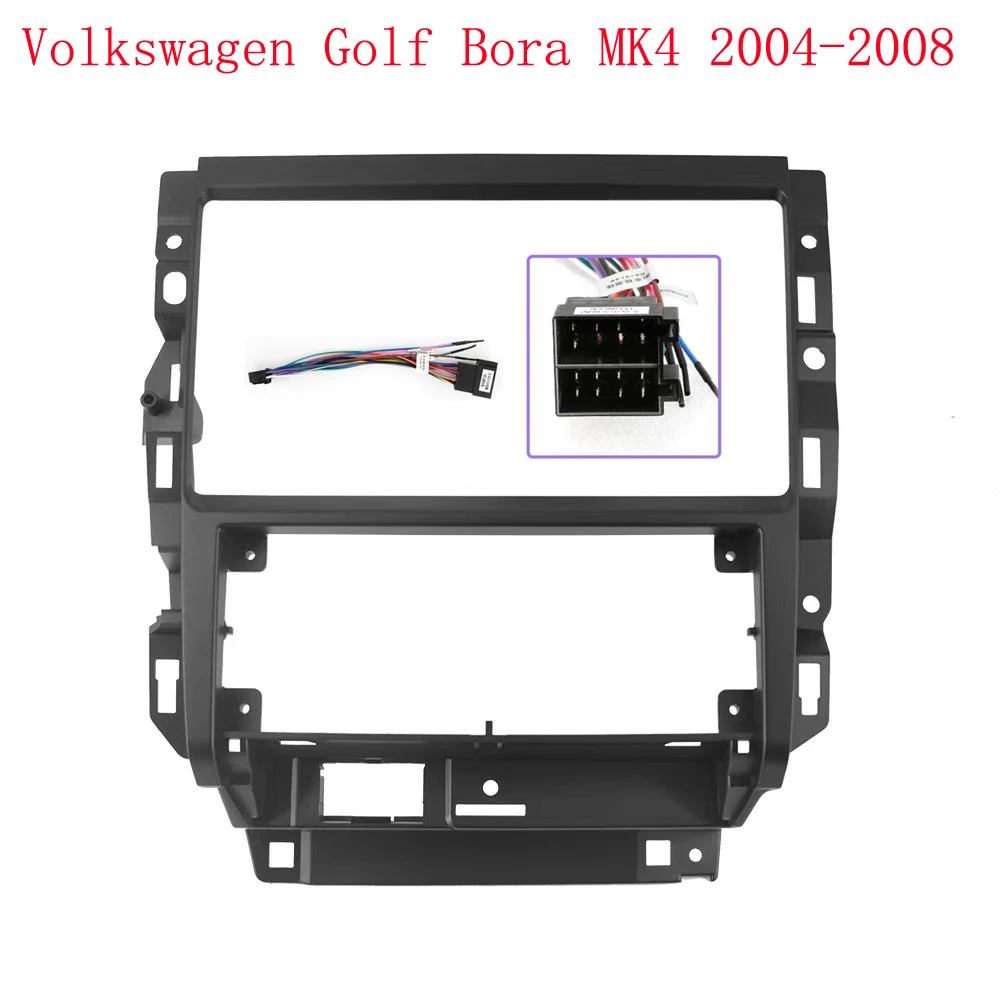 9 Inch Radio Fascia For Volkswagen Golf GTI Bora MK4 2002-2008 Car Radio Panel Player Audio Frame Dashboard Mount Kit With Wire