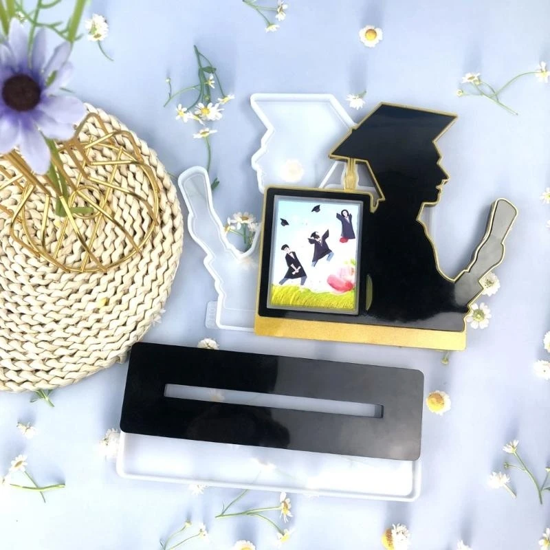 Picture Frame Shaped Epoxy Mould Doctor Photo Frame Mold for Graduation Student Jewelry Crafting Silicone Moulds