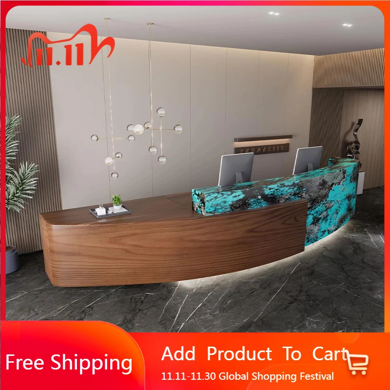 

Design Minimalist Reception Desks Shop Luxury Beauty Restaurant Reception Desks Display European Scrivania Office Furniture