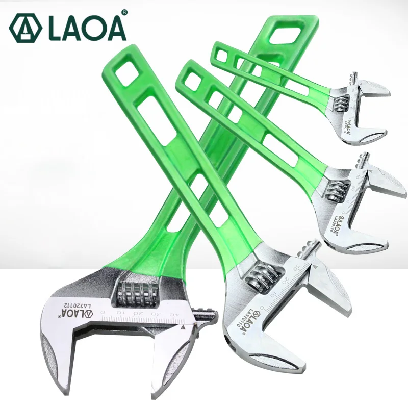 LAOA Portable Wrench Large Open Adjustable Spanner 6inch 8inch 10inch 12inch Wrench Tools ousehold maintenance tool