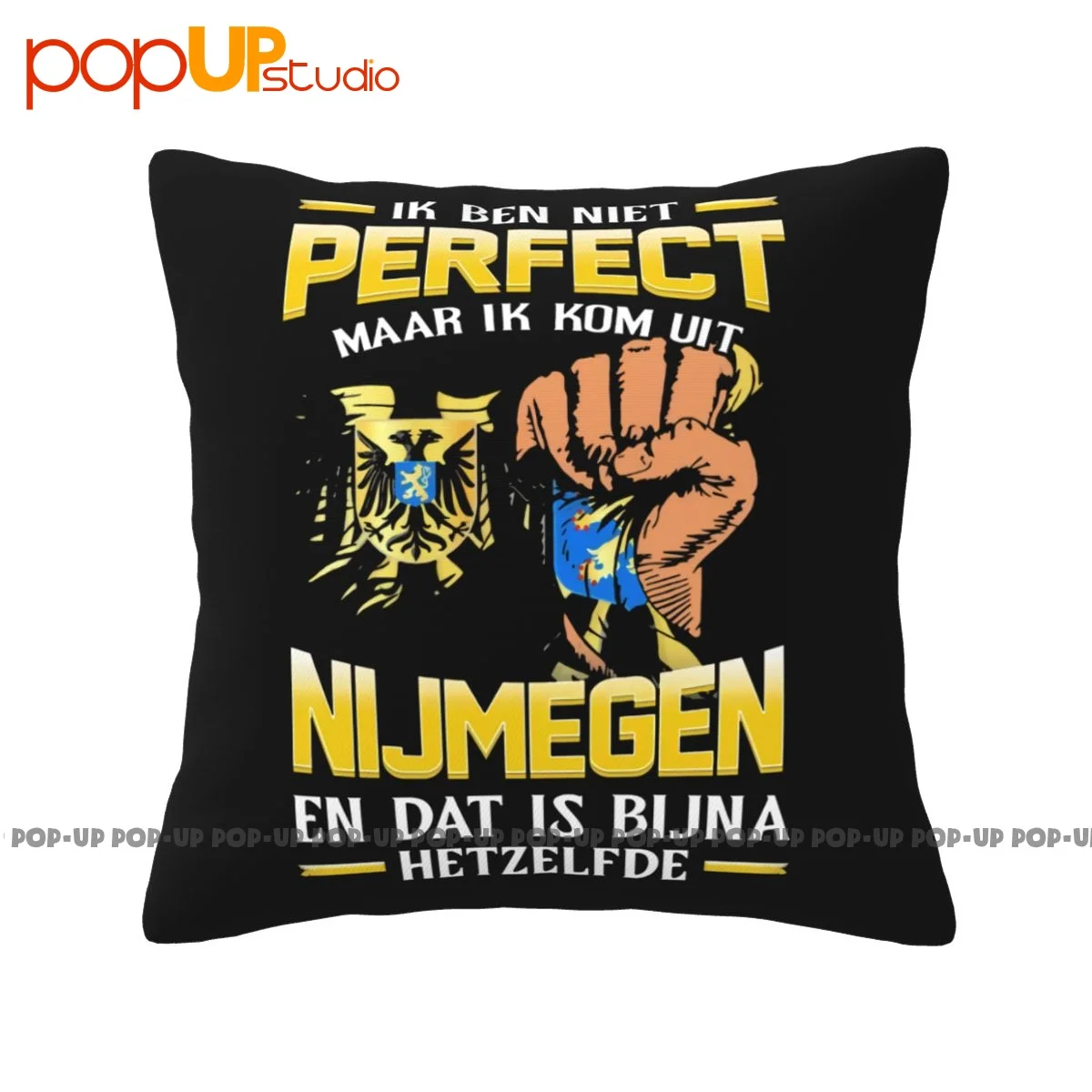 Sleep Ik Ben Niet Perfect Maar Ik Kom Uit Nijmegen En Dat Is Bijna Hetzelfde Pillowcase Throw Pillow Cover Anti-Mite