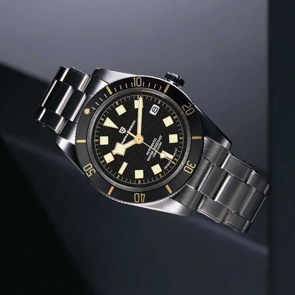 PAGANI DESIGN BB58 Retro Herrenuhren 2025, Top-Luxus-Automatikuhr für Herren, mechanische Armbanduhren, AR-Saphir NH35, Herren-Geschenk